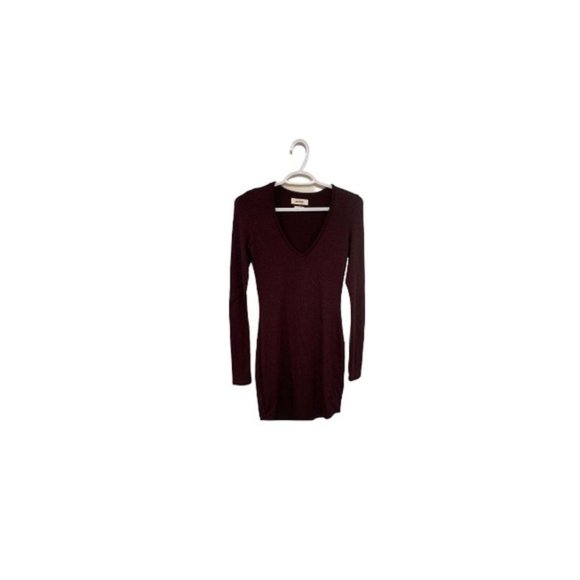 Aritzia TNA Maroon Sweater Dress - Women’s Size Extra Small - Picture 1 of 7